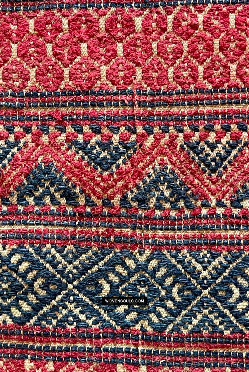 1783 Antike handgewebte Schärpe aus Bhutan in Museumsqualität – Kera – antikes Dekor, ethnische Kunst