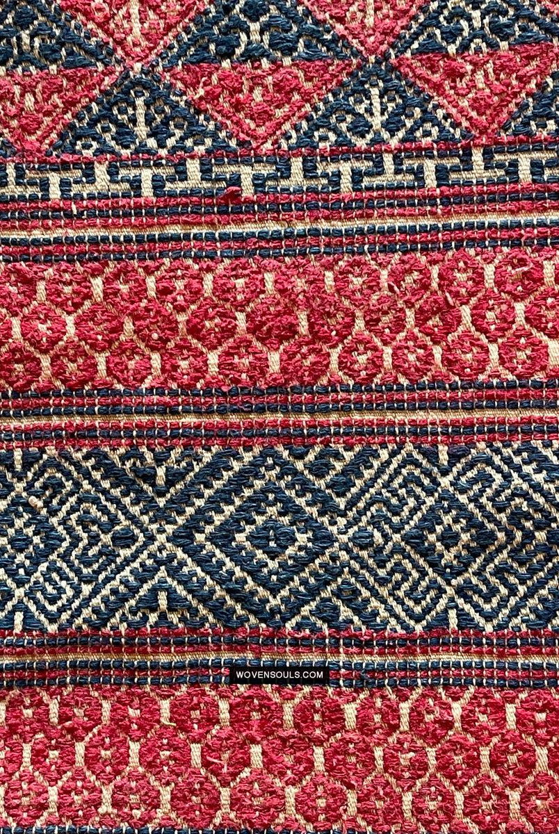 1783 Antike handgewebte Schärpe aus Bhutan in Museumsqualität – Kera – antikes Dekor, ethnische Kunst