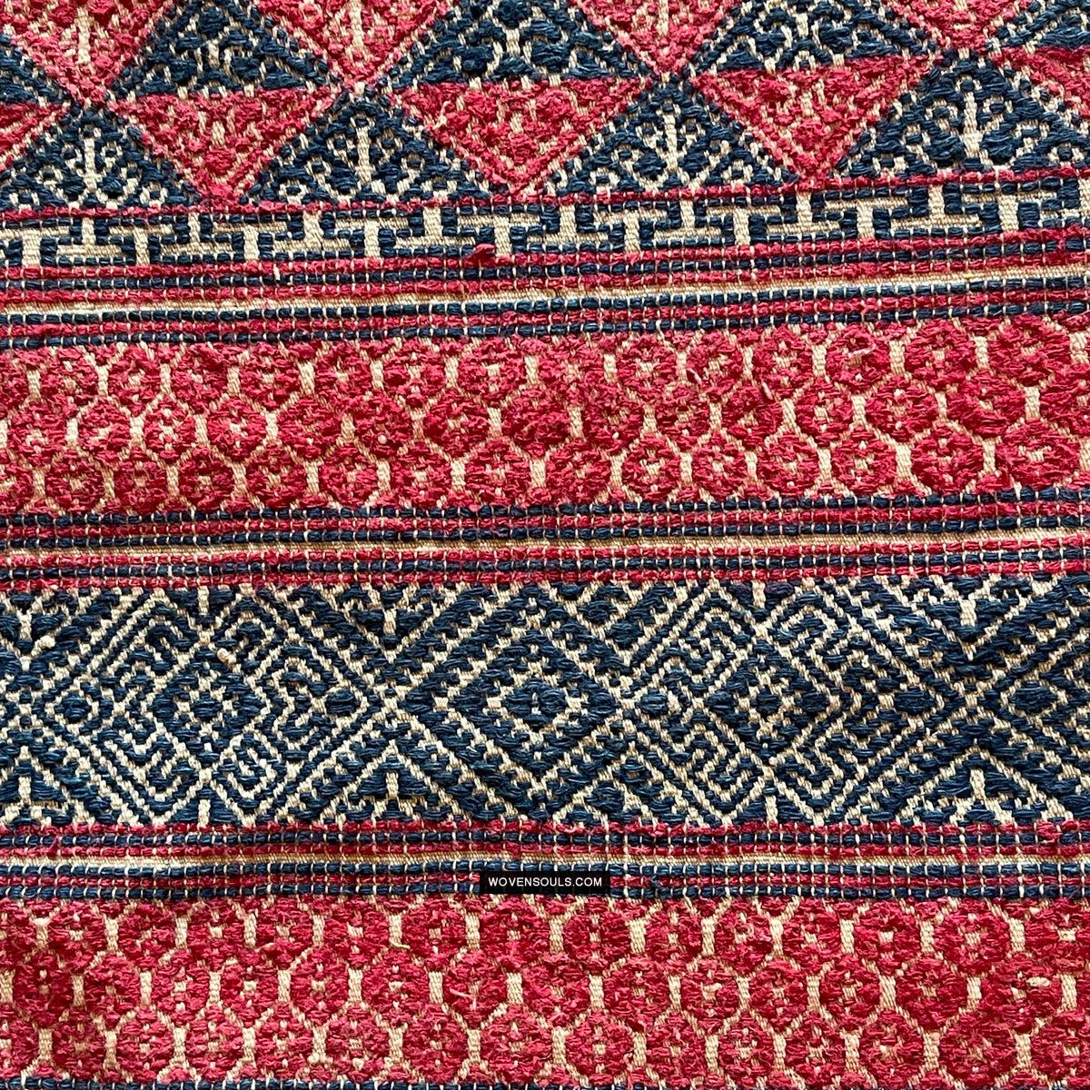 1783 Antique Museum Quality Bhutan Handwoven Sash - Kera - Antique Decor Ethnic Art