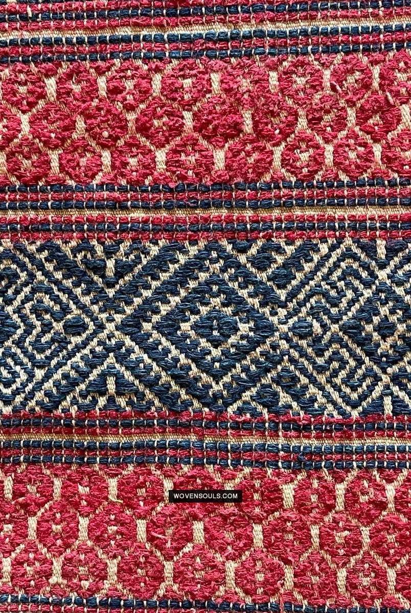 1783 Antike handgewebte Schärpe aus Bhutan in Museumsqualität – Kera – antikes Dekor, ethnische Kunst