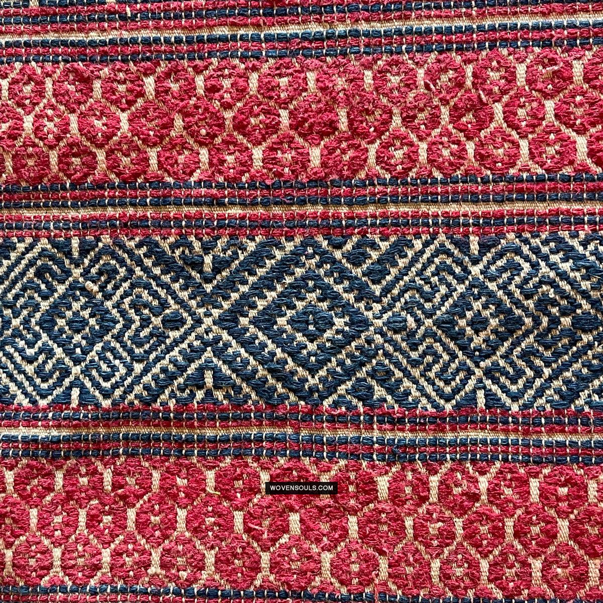 1783 Antique Museum Quality Bhutan Handwoven Sash - Kera - Antique Decor Ethnic Art