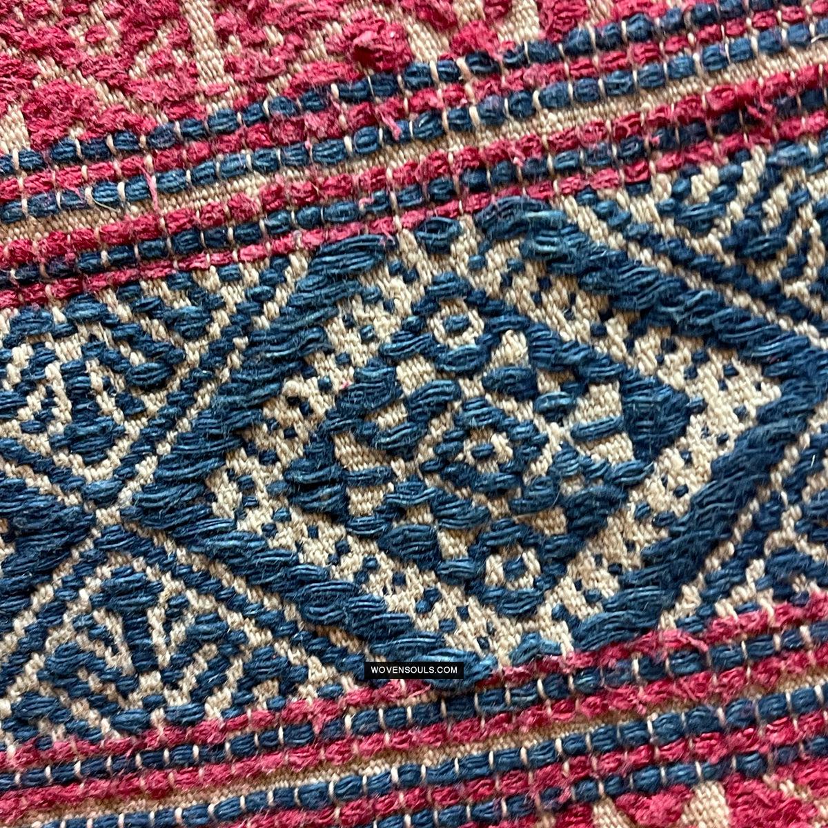 1783 Antique Museum Quality Bhutan Handwoven Sash - Kera - Antique Decor Ethnic Art