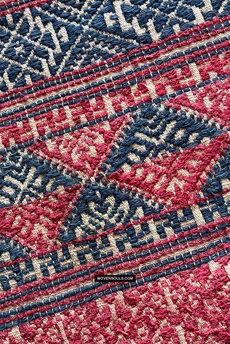 1783 Antike handgewebte Schärpe aus Bhutan in Museumsqualität – Kera – antikes Dekor, ethnische Kunst