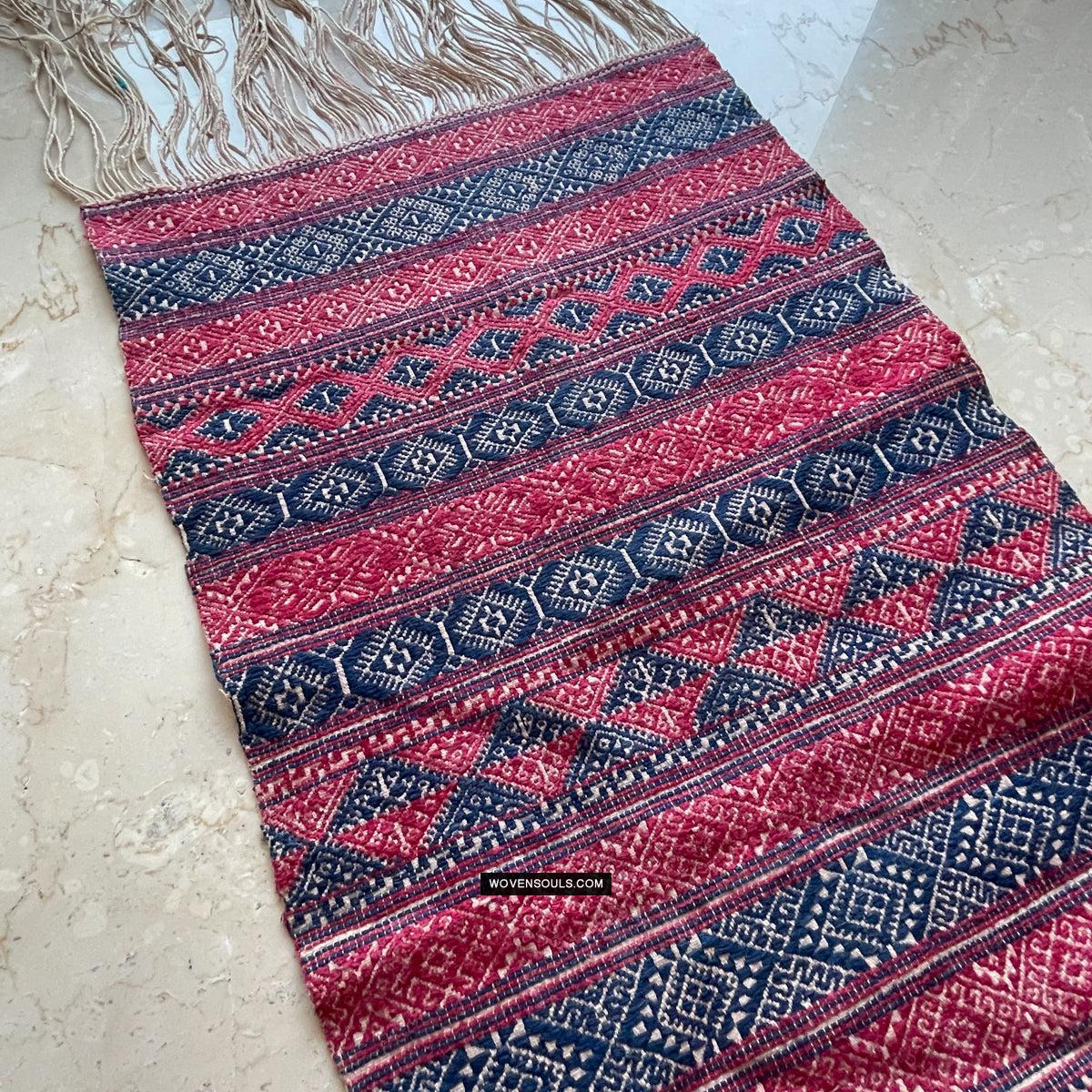 1783 Antique Museum Quality Bhutan Handwoven Sash - Kera - Antique Decor Ethnic Art