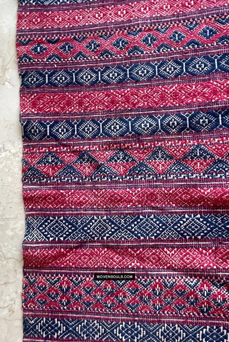 1783 Antike handgewebte Schärpe aus Bhutan in Museumsqualität – Kera – antikes Dekor, ethnische Kunst