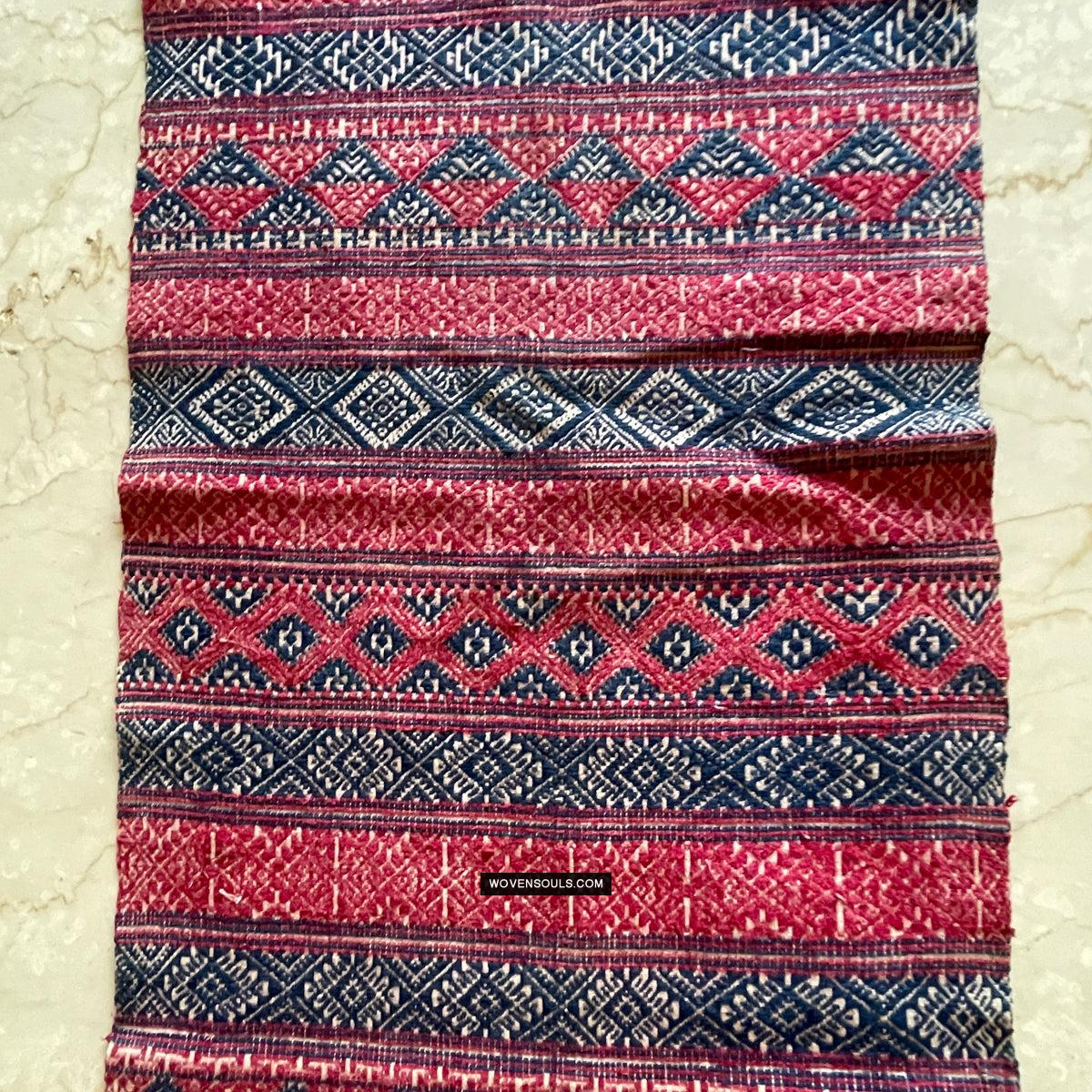 1783 Antique Museum Quality Bhutan Handwoven Sash - Kera - Antique Decor Ethnic Art