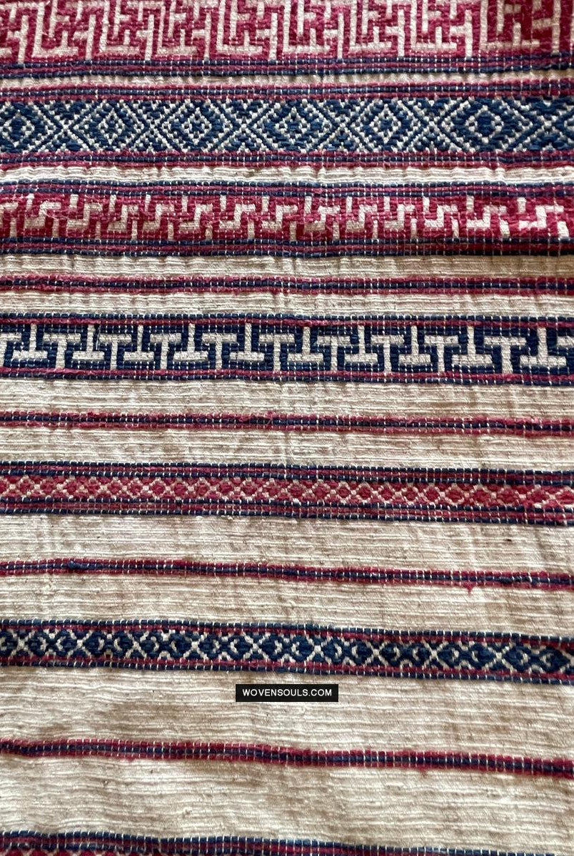 1783 Antike handgewebte Schärpe aus Bhutan in Museumsqualität – Kera – antikes Dekor, ethnische Kunst