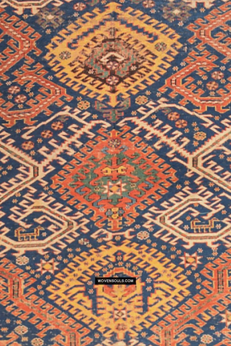 Antique Caucasian Dragon Sumac Soumac Rug