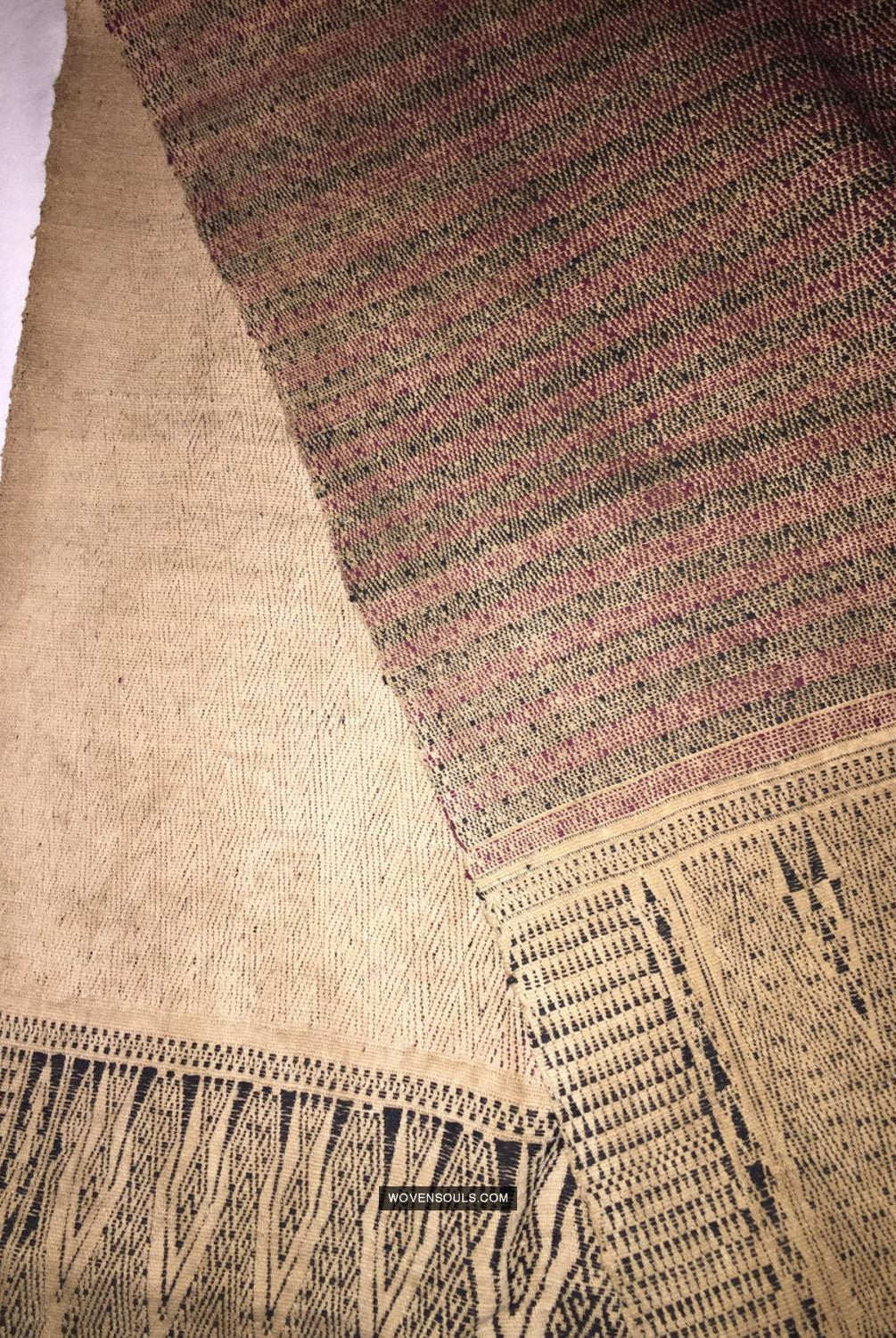 1032 Antique Batak Shaman Head Cloth - WOVENSOULS Antique Vintage Art Interior Decor
