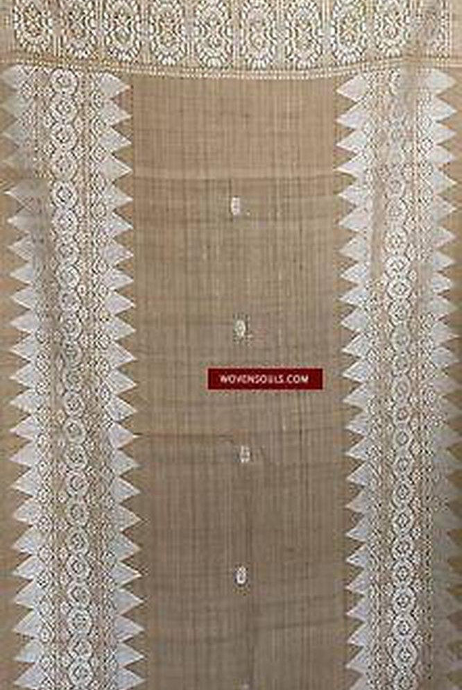 E230 VENDUTO Scialle/Stola in seta Assam intrecciata a mano - Realizzato di recente-WOVENSOULS-Arredamento artistico-tessile-vintage-antico