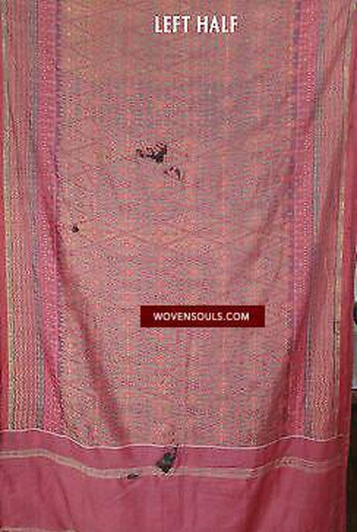 E505 VERKAUFT Antikes kambodschanisches Khmer-Ikat-Seiden-Sampot-Fragment-WOVENSOULS-Antike-Vintage-Textilien-Kunst-Dekor