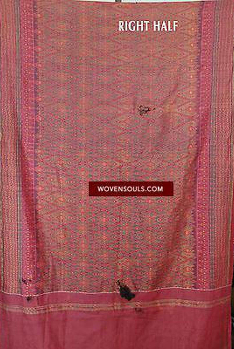 E505 VERKAUFT Antikes kambodschanisches Khmer-Ikat-Seiden-Sampot-Fragment-WOVENSOULS-Antike-Vintage-Textilien-Kunst-Dekor