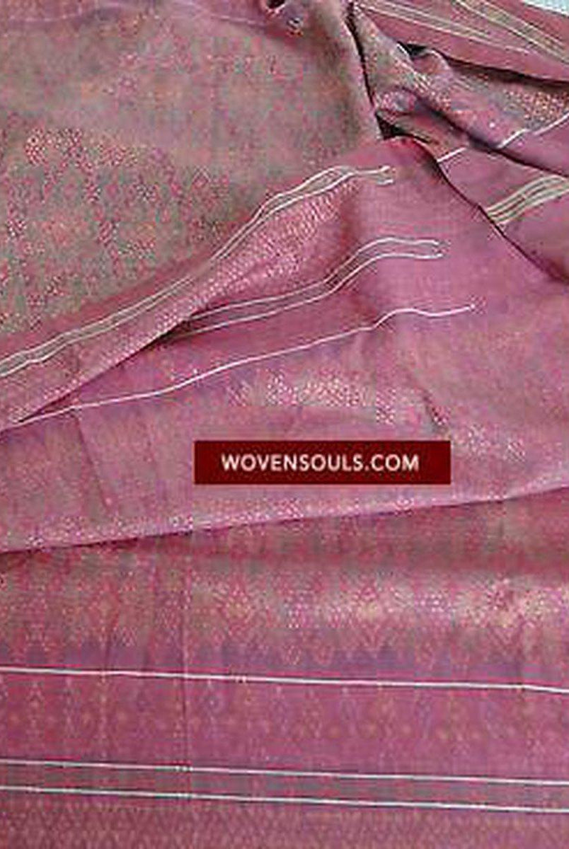 E505 VERKAUFT Antikes kambodschanisches Khmer-Ikat-Seiden-Sampot-Fragment-WOVENSOULS-Antike-Vintage-Textilien-Kunst-Dekor