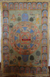 Lot 51 SOLD - Old Tantric Pichvai Painting with Jain Iconography 3-WOVENSOULS-Antique-Vintage-Textiles-Art-Decor