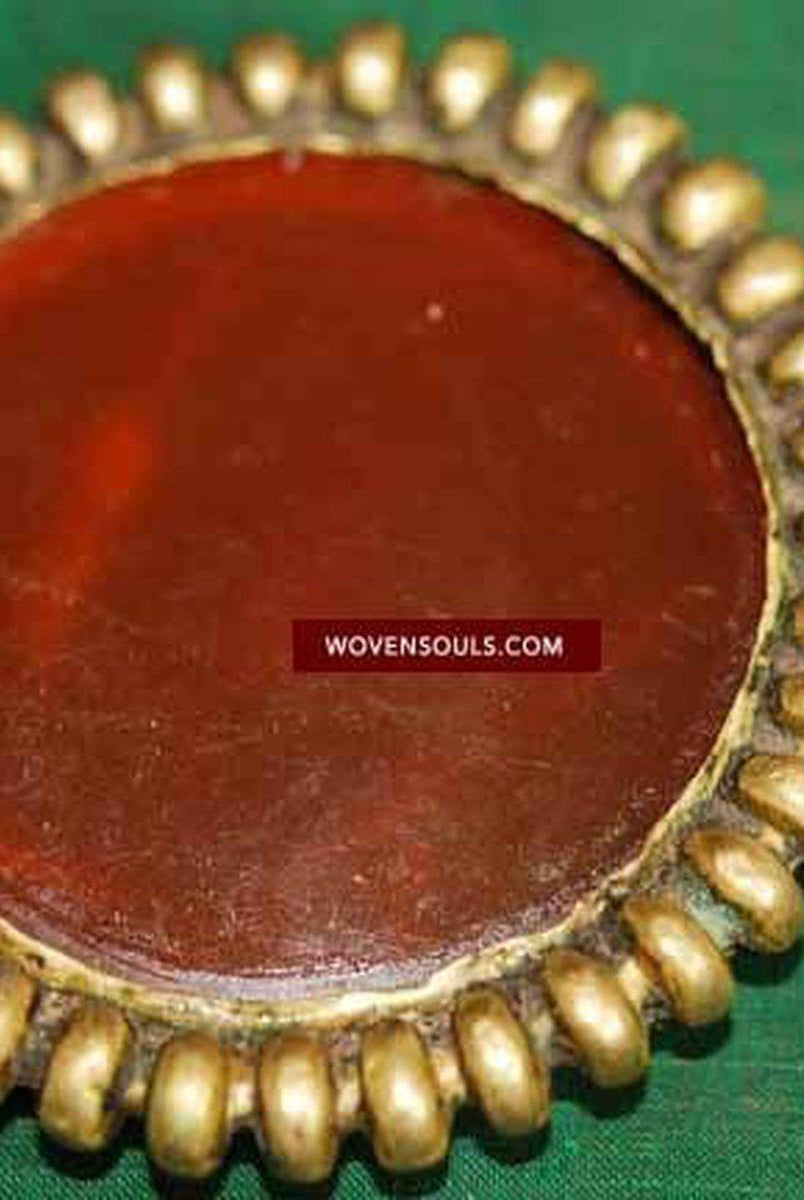 SOLD Antique Tibet Ornament-WOVENSOULS-Antique-Vintage-Textiles-Art-Decor