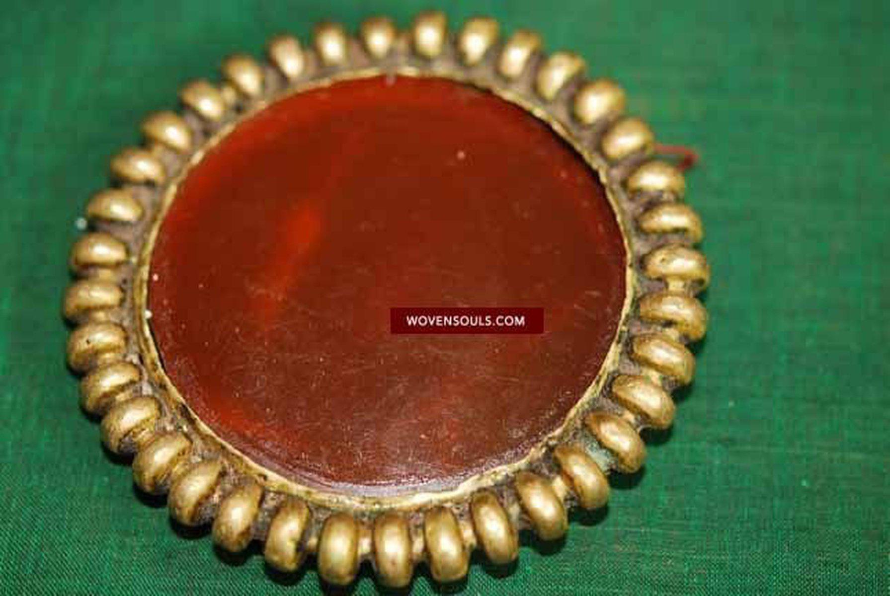 SOLD Antique Tibet Ornament-WOVENSOULS-Antique-Vintage-Textiles-Art-Decor