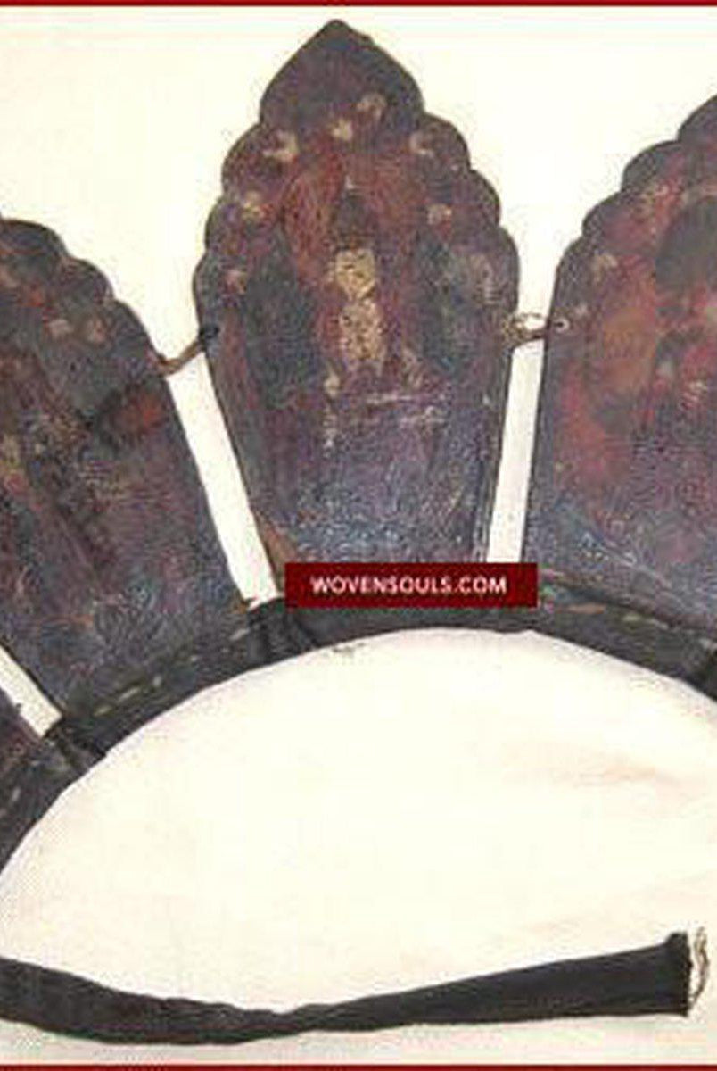 SOLD Antique Tibet Shaman's Crown-WOVENSOULS-Antique-Vintage-Textiles-Art-Decor