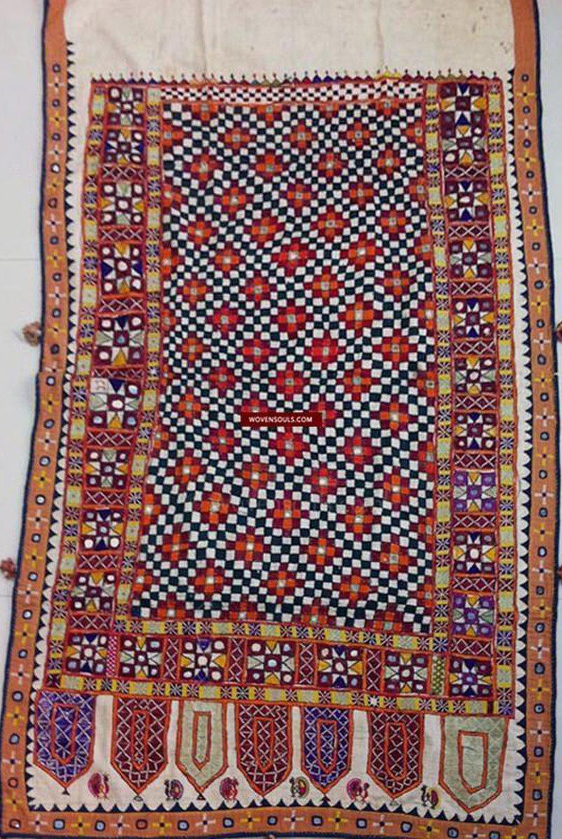 Old Gujarat Embroidery-WOVENSOULS-Antique-Vintage-Textiles-Art-Decor
