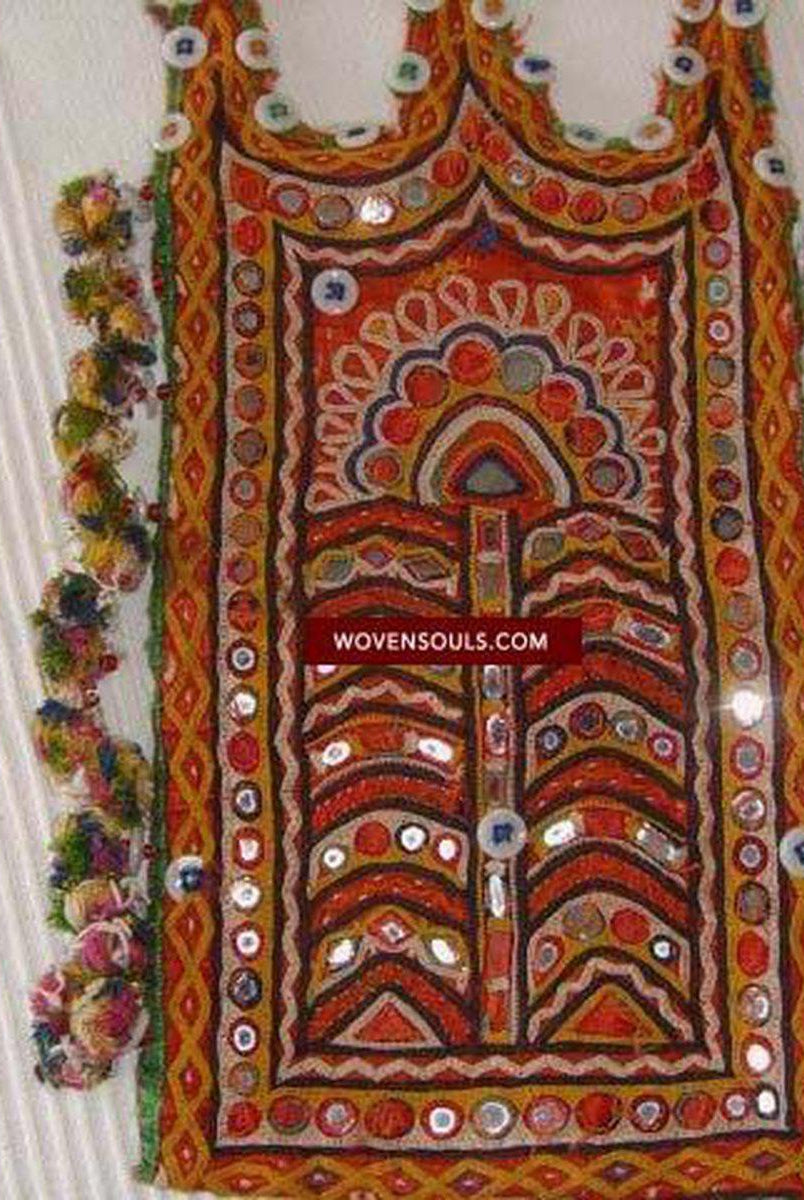 SOLD Old Kutch Embroidery Purse-WOVENSOULS-Antique-Vintage-Textiles-Art-Decor