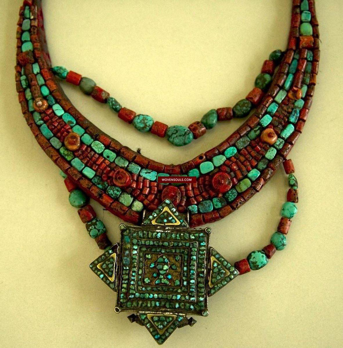 Old Ladakh Skeypuk Jewelry-WOVENSOULS-Antique-Vintage-Textiles-Art-Decor