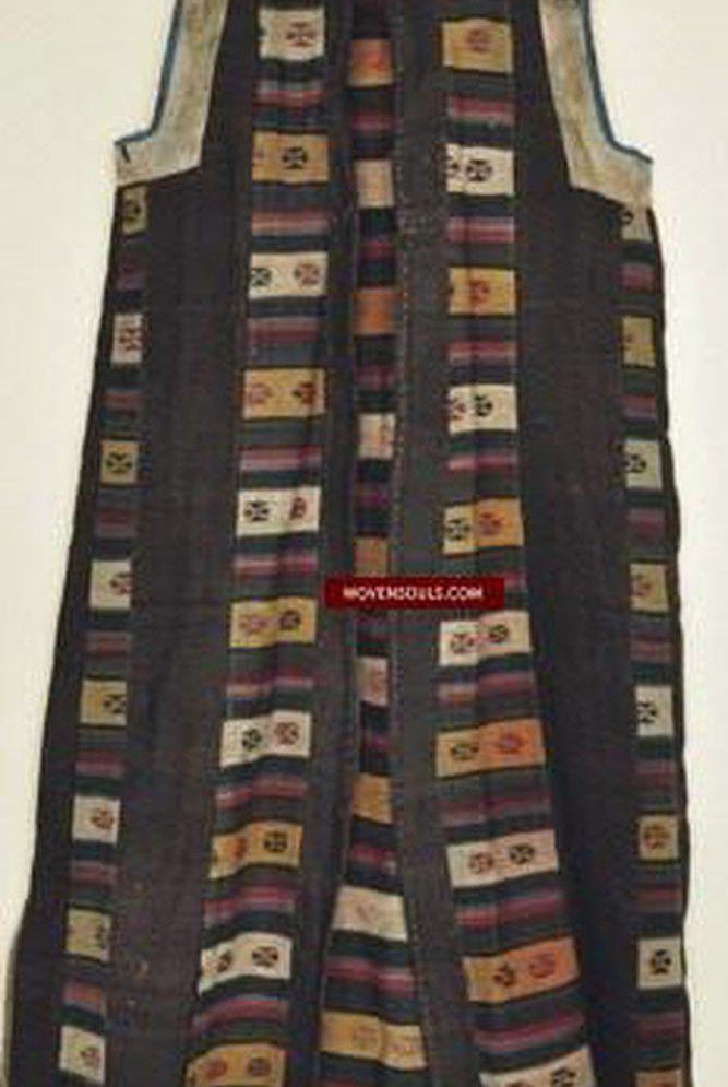 SOLD Semi-Antique Himalayan Textile - Coat / Robe from Tibet-WOVENSOULS-Antique-Vintage-Textiles-Art-Decor