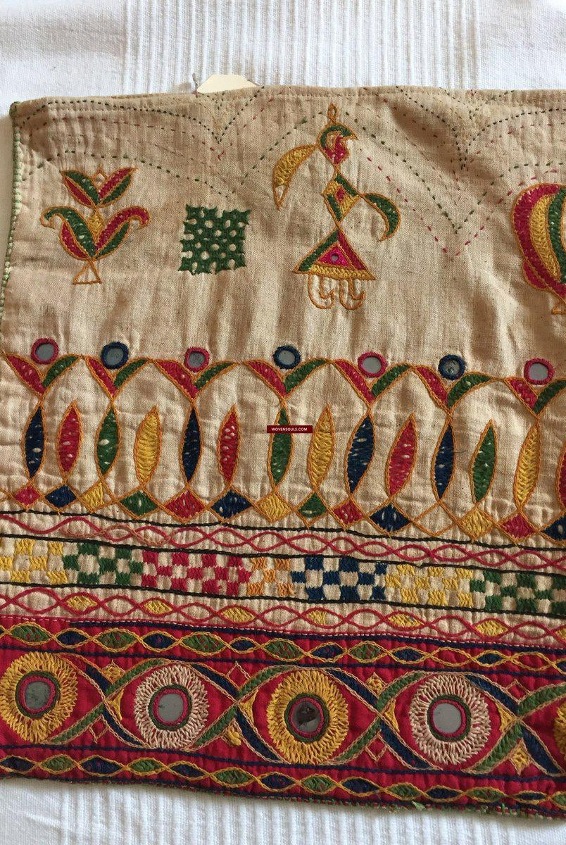 Simple Old Ahir Embroidery Dowry Bag-WOVENSOULS-Antique-Vintage-Textiles-Art-Decor