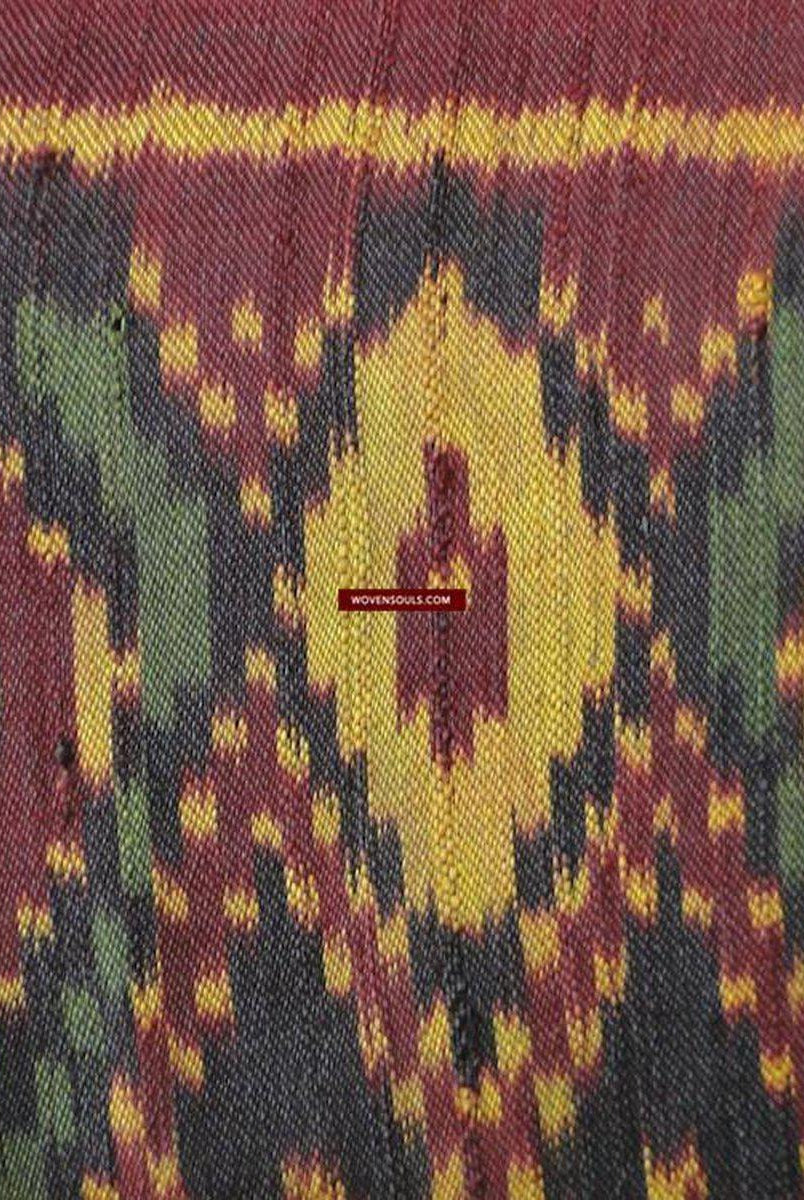 SOLD Vintage Silk Textile Art - Superfine Cambodia Ikat-WOVENSOULS-Antique-Vintage-Textiles-Art-Decor