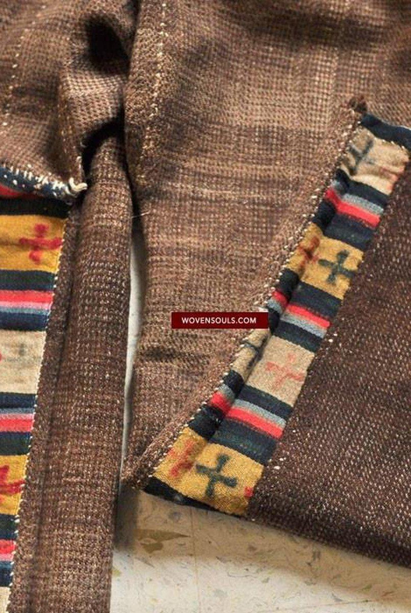 SOLD Vintage Textile - Tibetan Yak Wool Pants Handwoven Handstitched-WOVENSOULS-Antique-Vintage-Textiles-Art-Decor