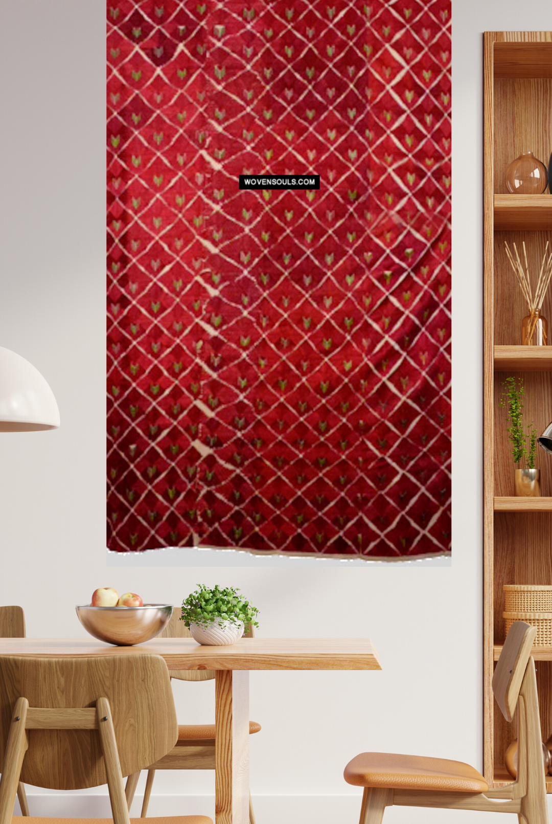 Idée déco - Rouge Phulkari-WOVENSOULS Textiles anciens et galerie d'art
