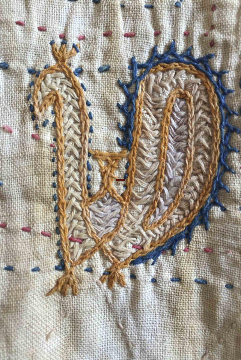 1007 VENDU Textile ancien avec broderie - Sac Gujarat-WOVENSOULS-Antique-Vintage-Textiles-Art-Décor