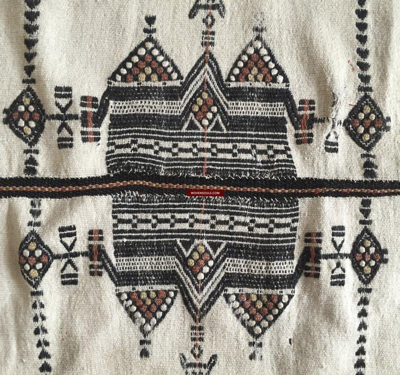 1014 Vintage Fulani Woven Blanket Textile - African Weaving-WOVENSOULS-Antique-Vintage-Textiles-Art-Decor