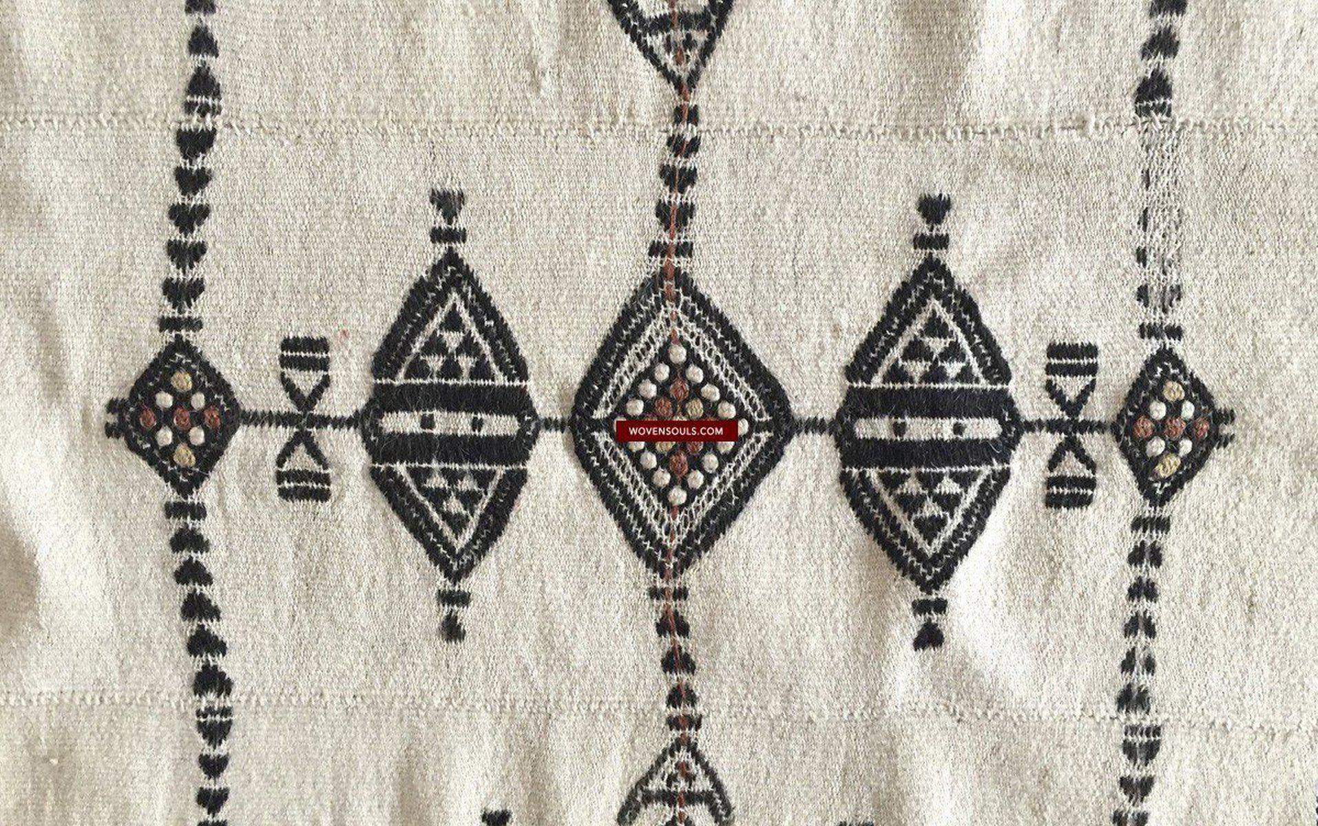 1014 Vintage Fulani Woven Blanket Textile - African Weaving-WOVENSOULS-Antique-Vintage-Textiles-Art-Decor
