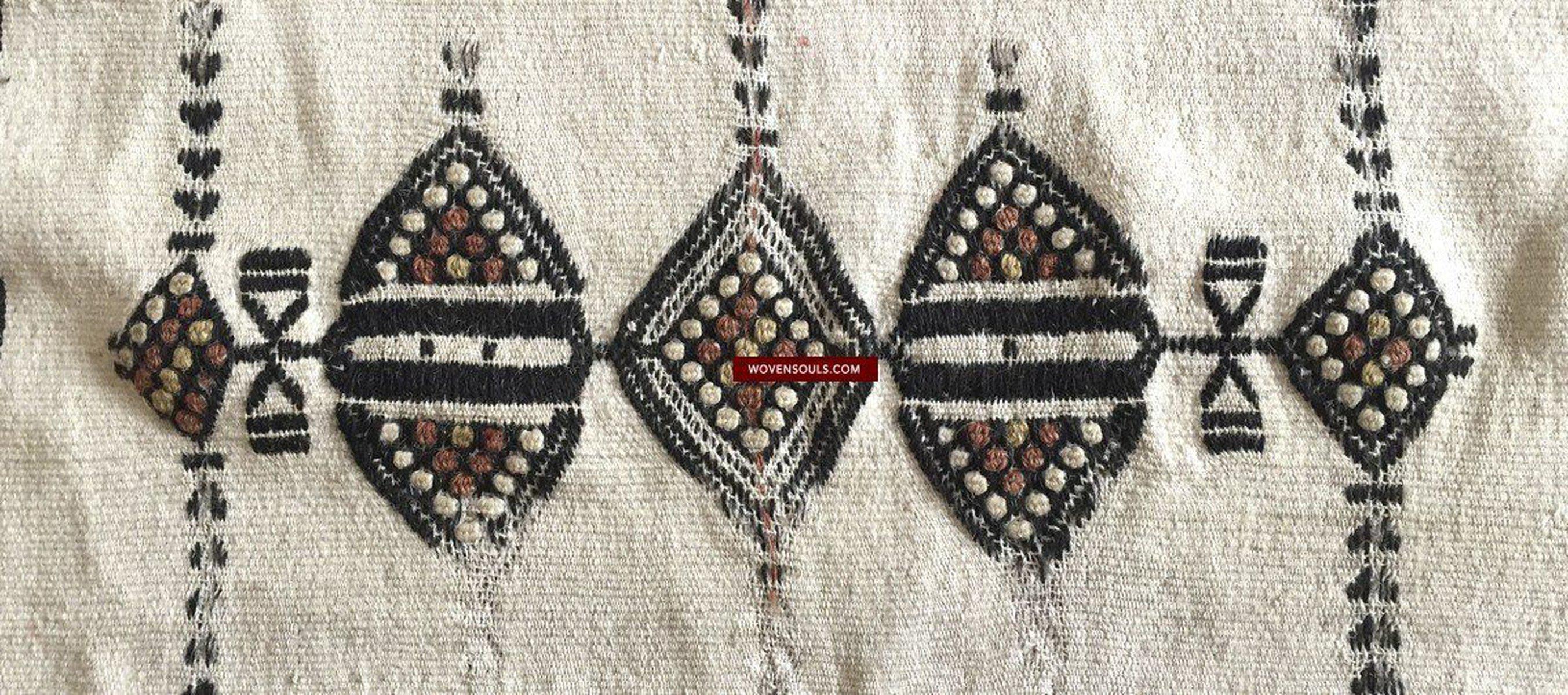 1014 Vintage Fulani Woven Blanket Textile - African Weaving-WOVENSOULS-Antique-Vintage-Textiles-Art-Decor