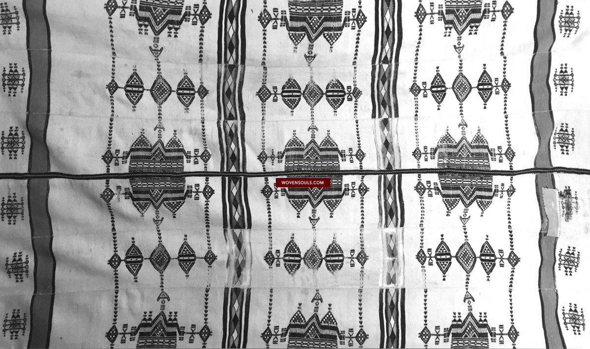 1014 Vintage Fulani Woven Blanket Textile - African Weaving-WOVENSOULS-Antique-Vintage-Textiles-Art-Decor