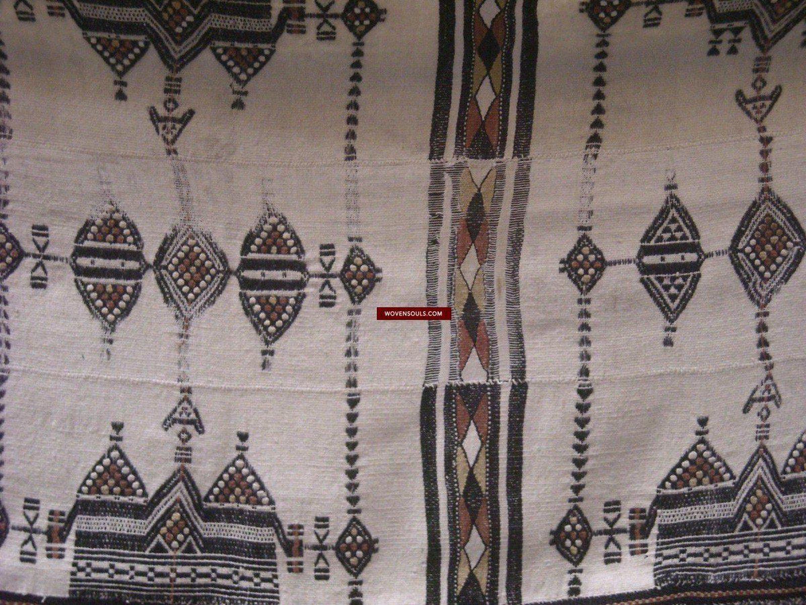 1014 Vintage Fulani Woven Blanket Textile - African Weaving-WOVENSOULS-Antique-Vintage-Textiles-Art-Decor