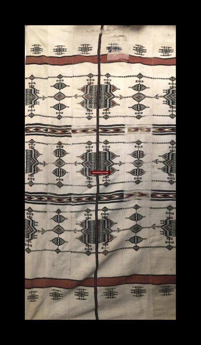1014 Vintage Fulani Woven Blanket Textile - African Weaving-WOVENSOULS-Antique-Vintage-Textiles-Art-Decor