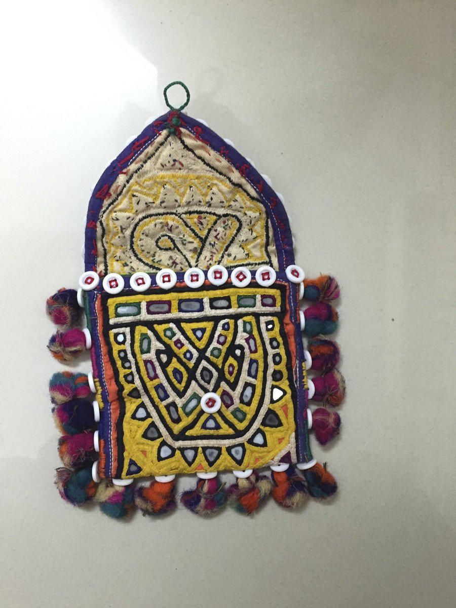 1028 Vintage Rabari Embroidered Purse Wallet Bag-WOVENSOULS-Antique-Vintage-Textiles-Art-Decor