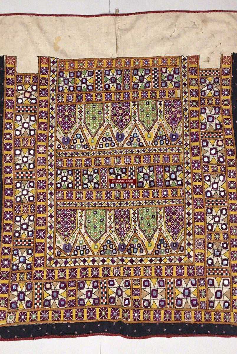 1031 Vintage Kutch Embroidery Home Decor from Gujarat-WOVENSOULS-Antique-Vintage-Textiles-Art-Decor