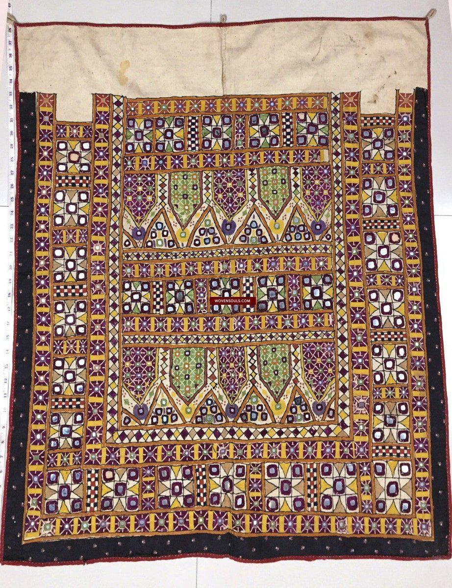 1031 Vintage Kutch Embroidery Home Decor from Gujarat-WOVENSOULS-Antique-Vintage-Textiles-Art-Decor