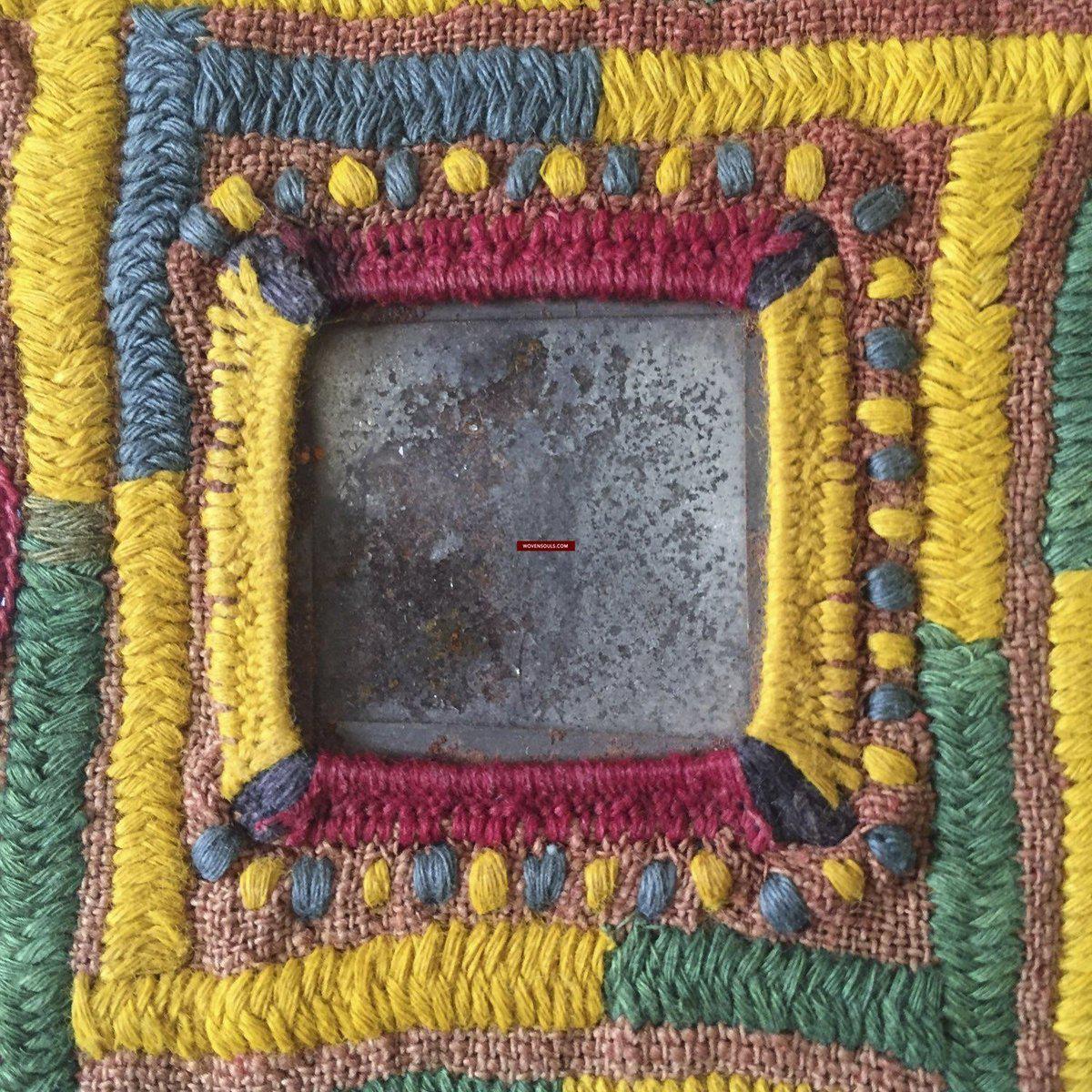 1035 SOLD Superb Antique Banjara Chaakla Wall Decor-WOVENSOULS-Antique-Vintage-Textiles-Art-Decor