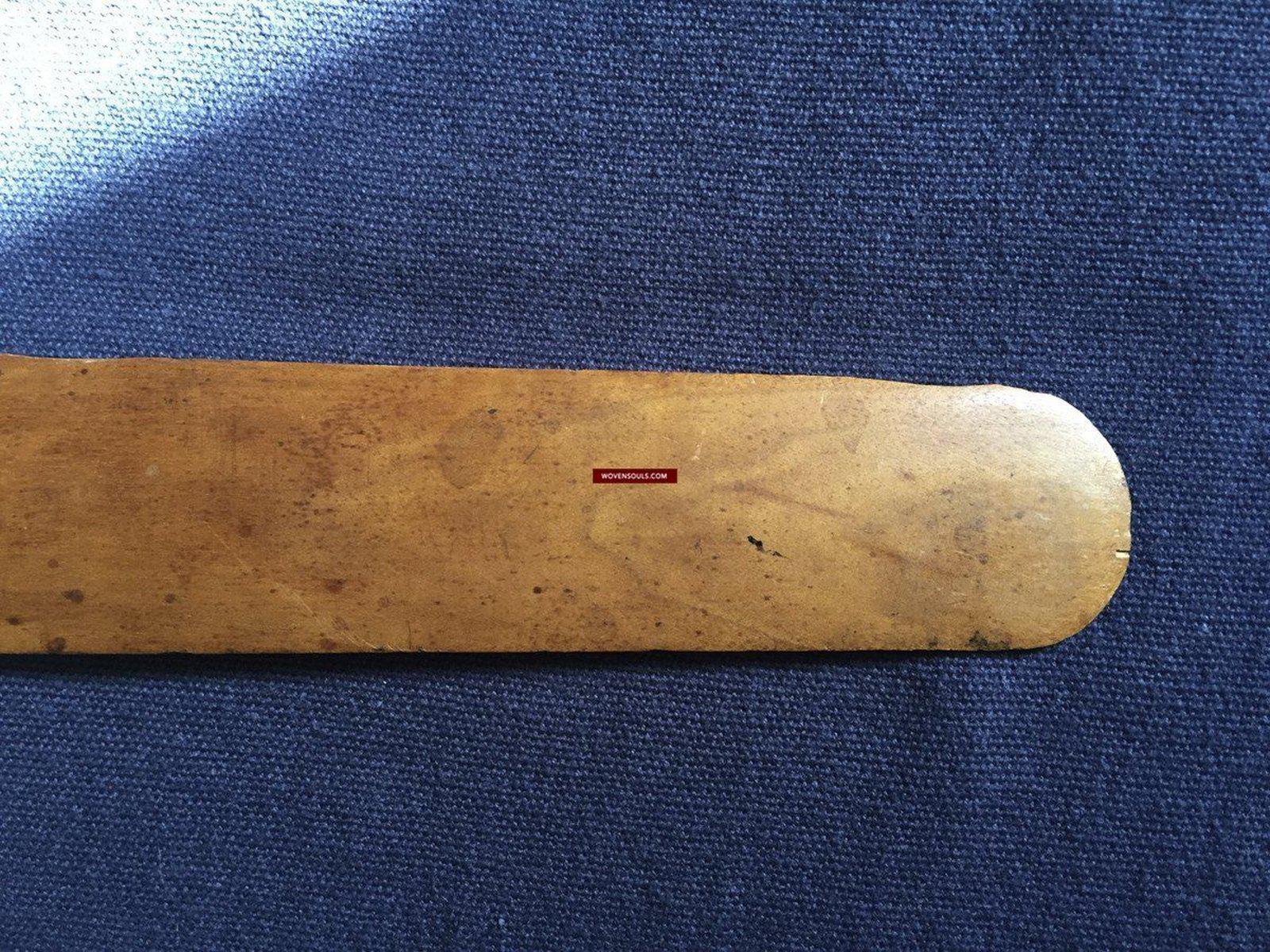 1036 Old Decorated Sandal Wood Page Turner Paper Cutter-WOVENSOULS-Antique-Vintage-Textiles-Art-Decor