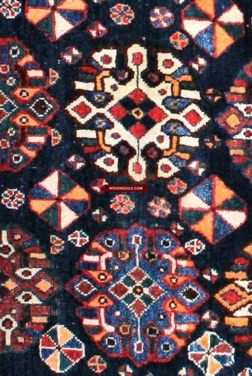 104 LARGE Lush Antique Tribal Village Rug - SOLD-WOVENSOULS-Antique-Vintage-Textiles-Art-Decor