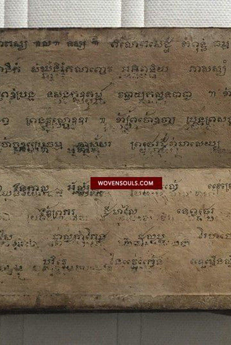 1045 Illuminated Buddhist Thai Manuscript Phra Malai with Paintings - 1800s-WOVENSOULS-Antique-Vintage-Textiles-Art-Decor