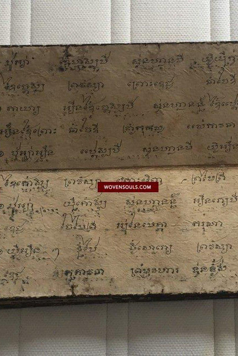 1045 Illuminated Buddhist Thai Manuscript Phra Malai with Paintings - 1800s-WOVENSOULS-Antique-Vintage-Textiles-Art-Decor