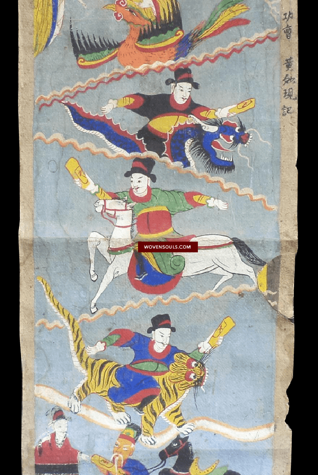 1049 Rare Ceremonial Yao Painting Scroll-WOVENSOULS-Antique-Vintage-Textiles-Art-Decor