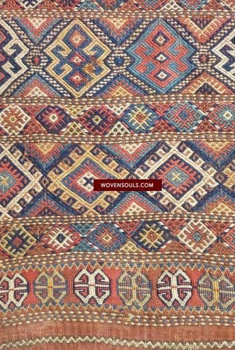 1050 Antique Kurdish Flatweave - Gallery-2-WOVENSOULS-Antique-Vintage-Textiles-Art-Decor