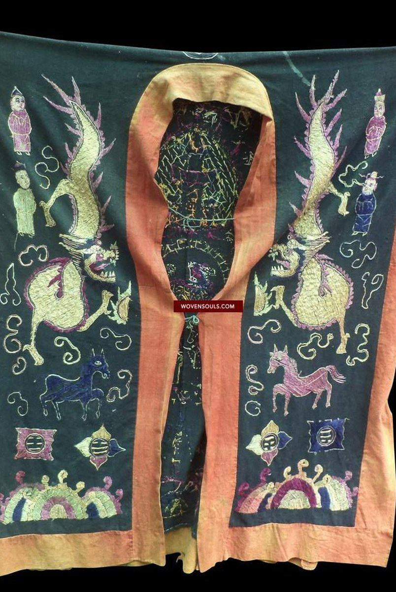 1056 Veste del drago per Yao Shaman-WOVENSOULS-Arredamento artistico-tessile-vintage-antico