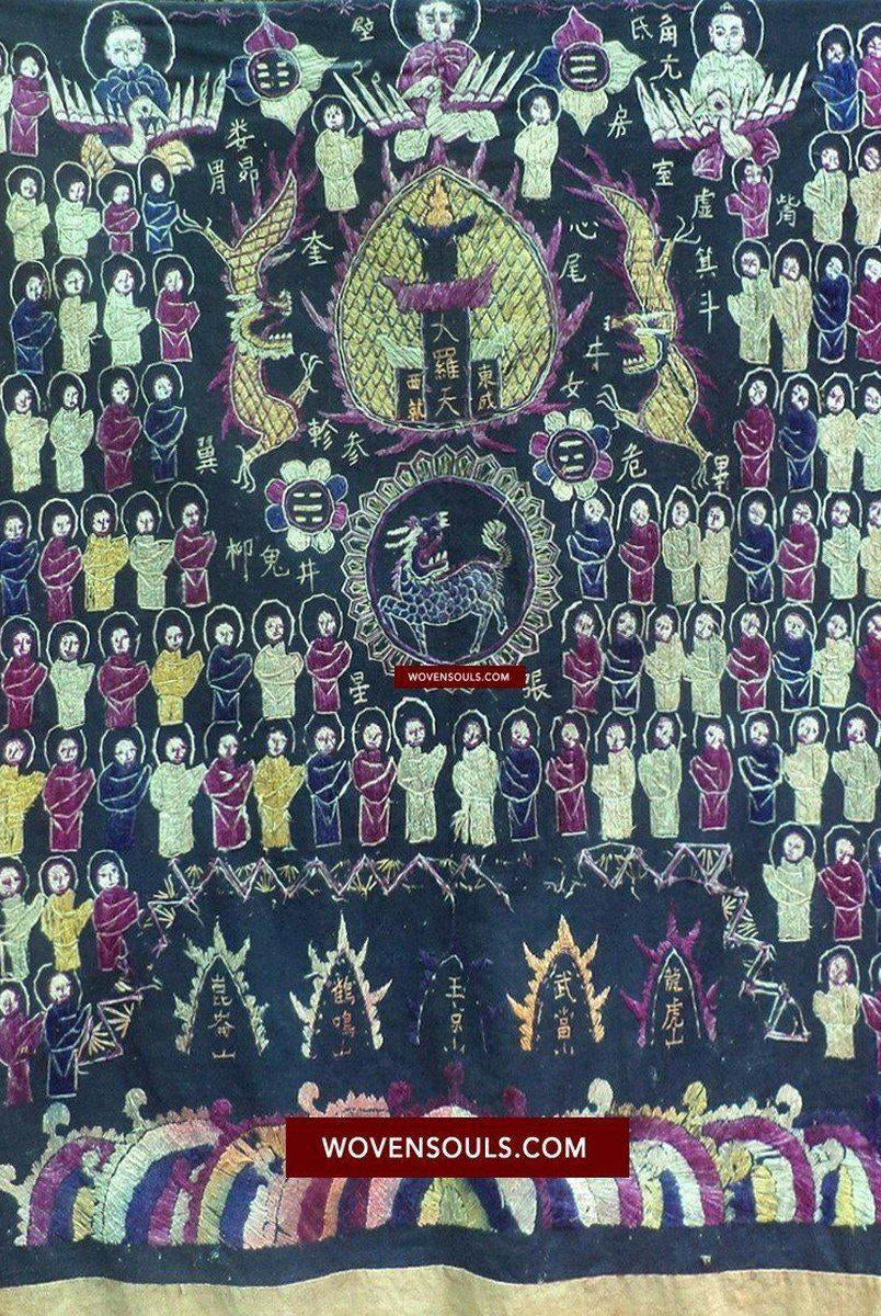 1056 Dragon Robe for Yao Shaman-WOVENSOULS-Antique-Vintage-Textiles-Art-Decor
