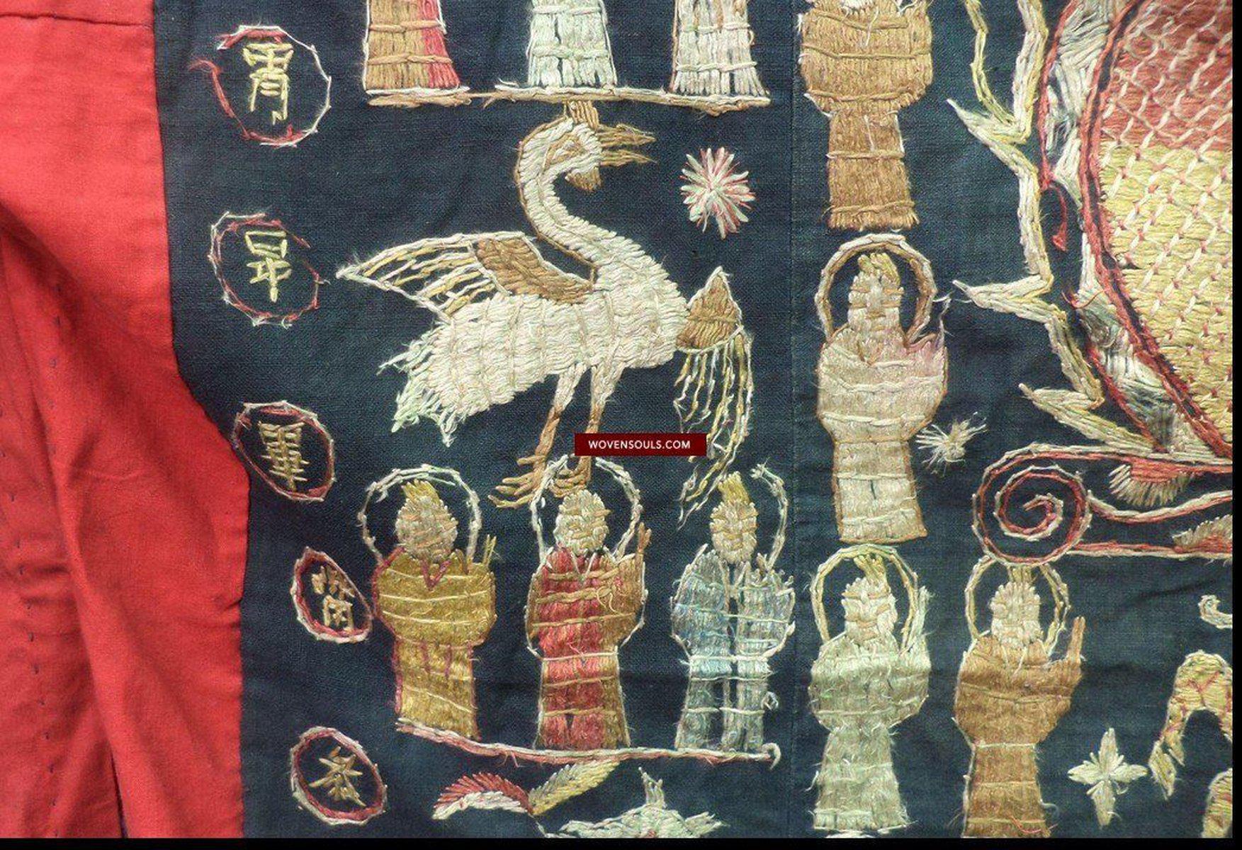 1059 Antique Yao Shaman Dragon Robe-WOVENSOULS-Antique-Vintage-Textiles-Art-Decor