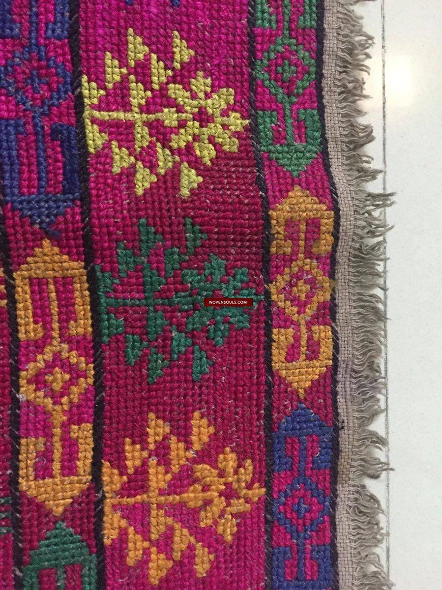 1062 SOLD Rare Vintage Pathan Embroidery-WOVENSOULS-Antique-Vintage-Textiles-Art-Decor
